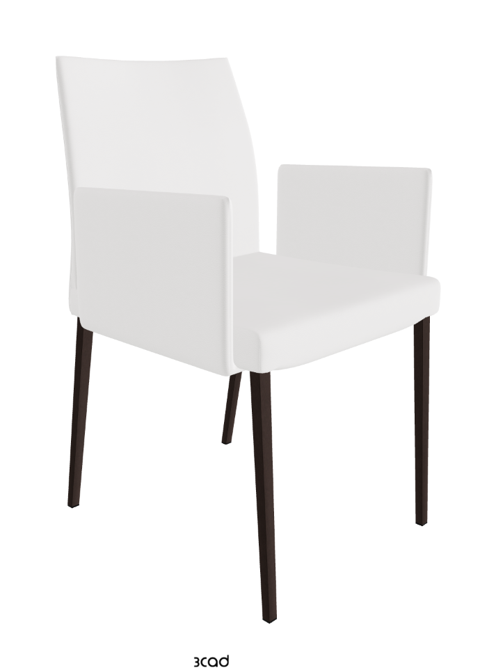 Anna Dining Armchair_Bronze Embossed_Synthetic Leather_Bianco