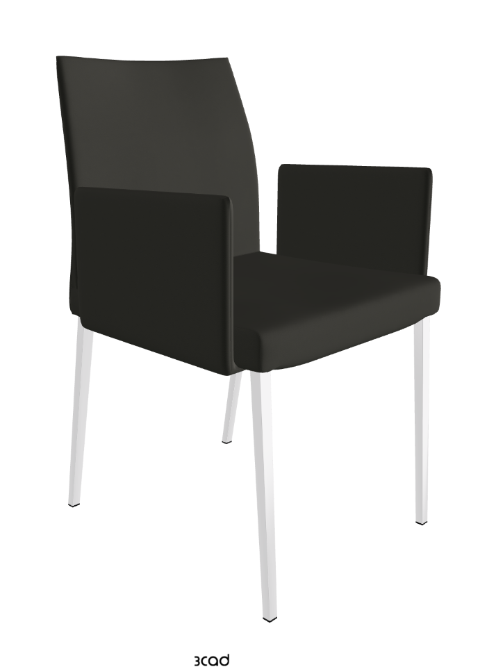 Anna Dining Armchair_Chrome_Synthetic Leather:_London