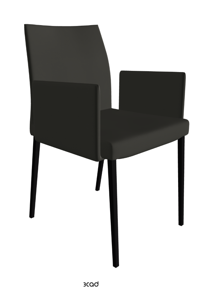 Anna Dining Armchair_Matt Black_Synthetic Leather_London