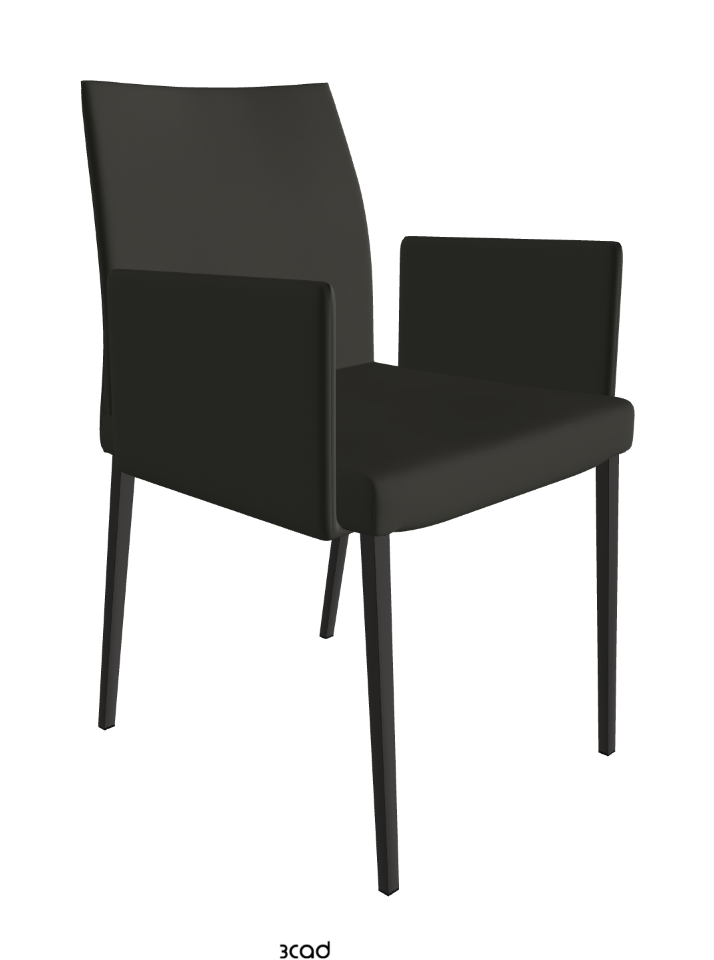 Anna Dining Armchair_Matt Graphite_Synthetic Leather_London