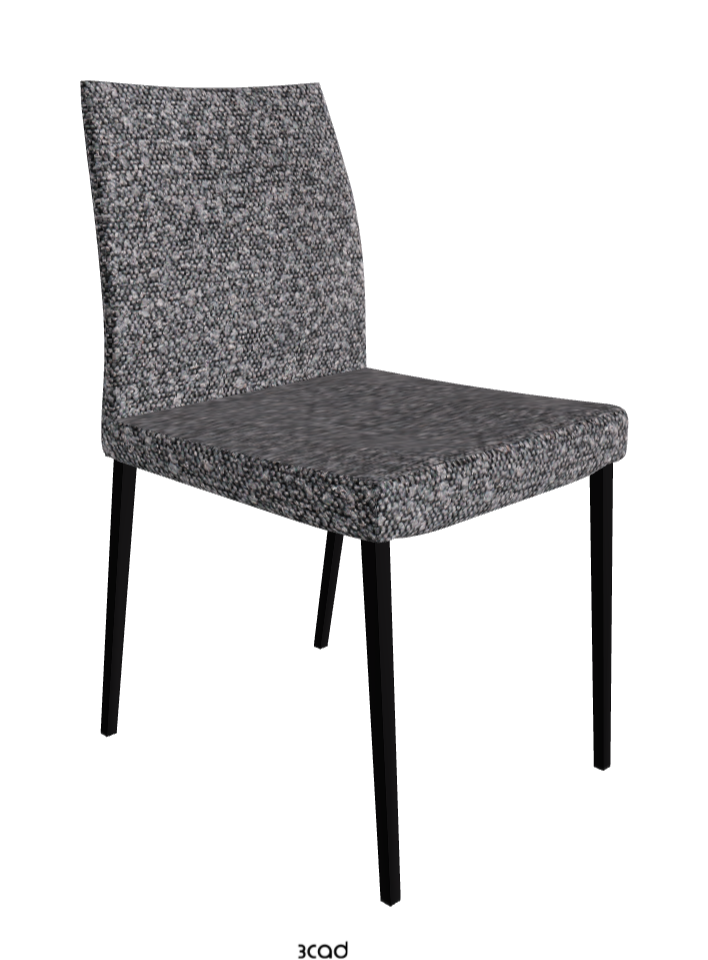 Anna Dining Chair_Matt Black_Fabric_B244