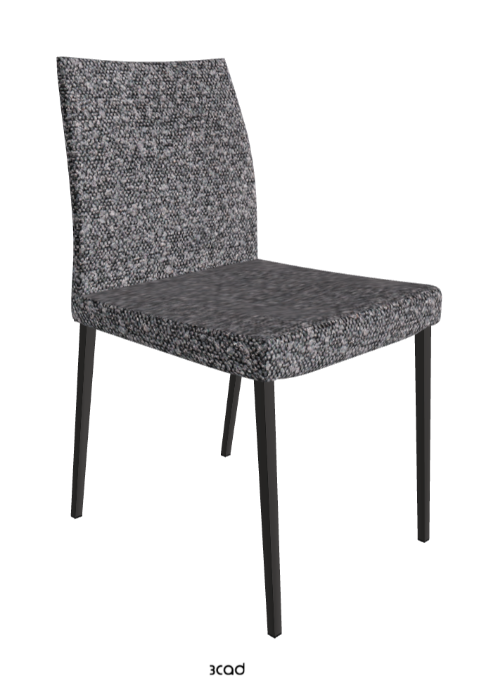 Anna Dining Chair_Matt Graphite_Fabric_B244