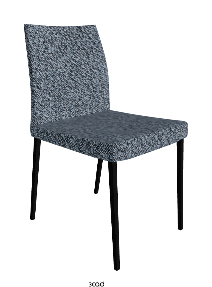 Anna Dining Chair_Matt Black_Fabric_B245