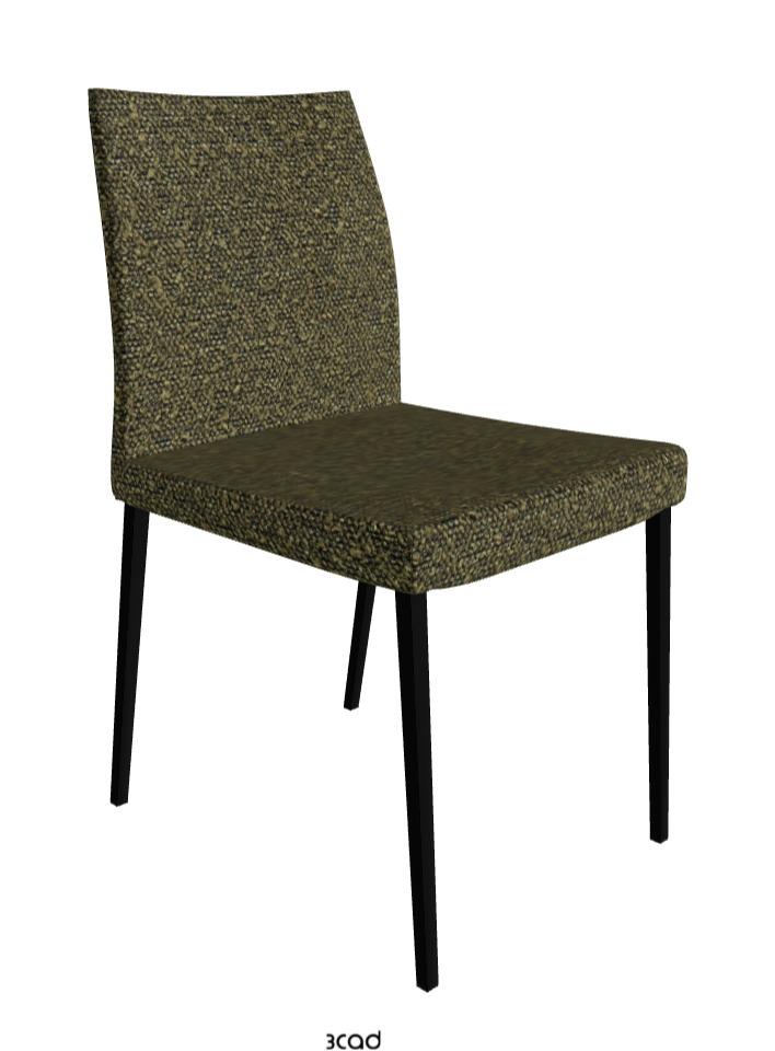 Anna Dining Chair_Matt Black_Fabric_B249