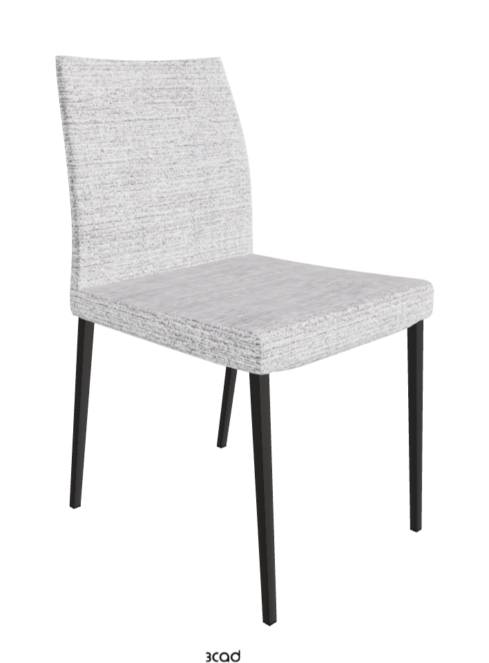 Anna Dining Chair_Matt Graphite_Fabric_B810