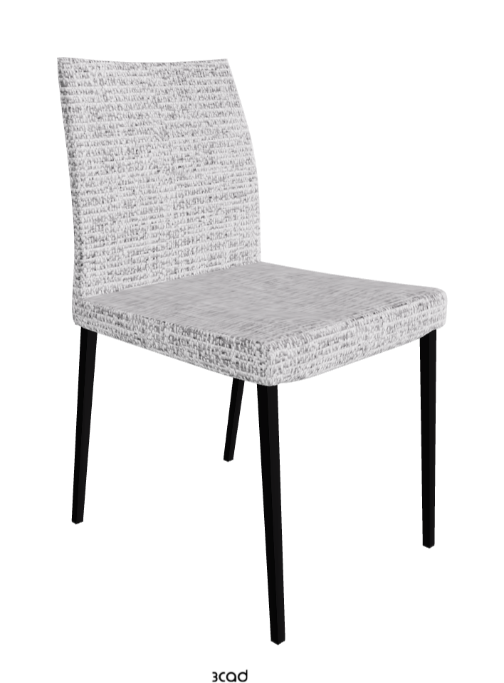 Anna Dining Chair_Matt Black_Fabric_B811