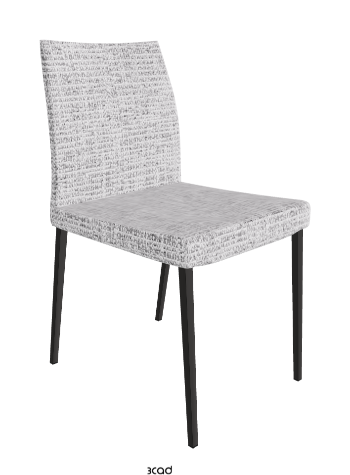 Anna Dining Chair_Matt Graphite_Fabric_B811