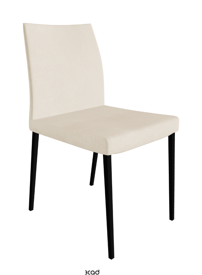 Anna Dining Chair_Matt Black_Fabric_B922