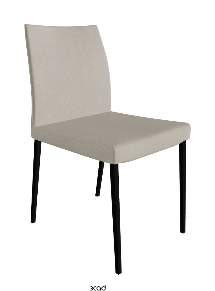 Anna Dining Chair_Matt Black_Fabric_B924