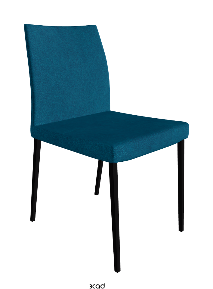 Anna Dining Chair_Matt Black_Fabric_B928