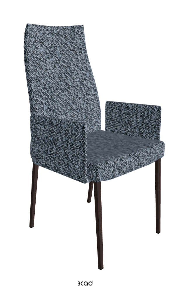 Anna High Back Dining Armchair_Bronze Embossed_Fabric_B245