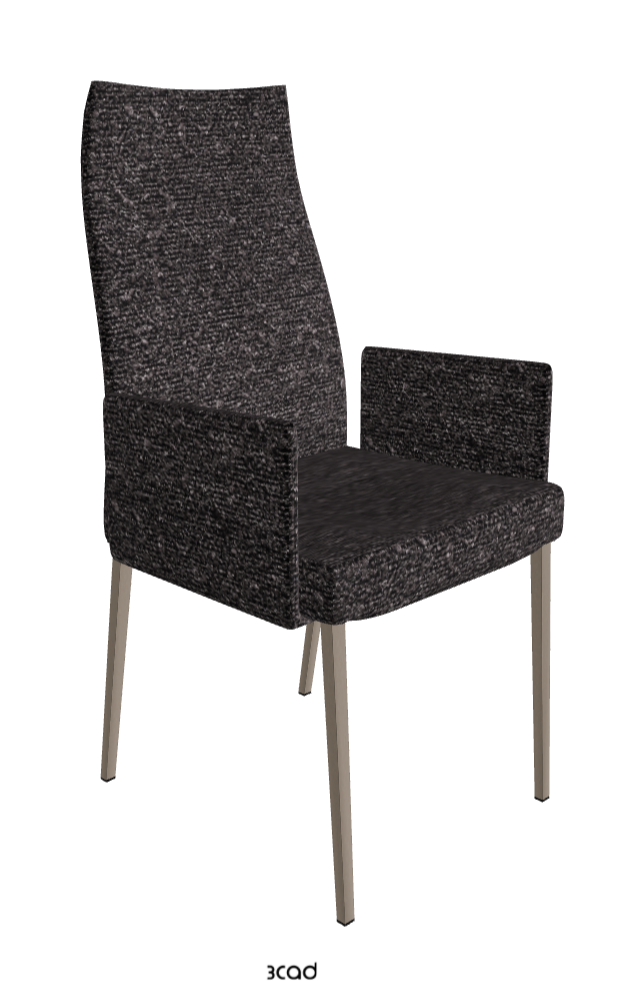 Anna High Back Dining Armchair_Titanium Embossed_Fabric_B246