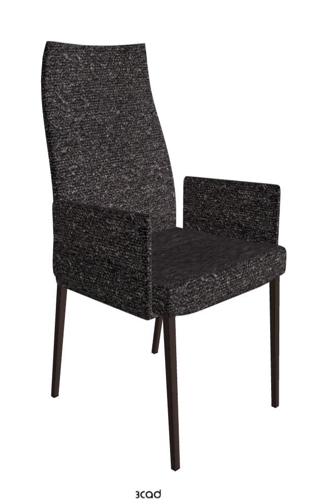 Anna High Back Dining Armchair_Bronze Embossed_Fabric_B246