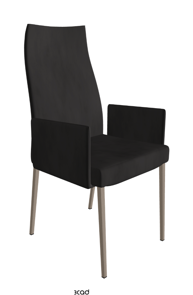 Anna High Back Dining Armchair_Titanium Embossed_Micro Nubuk_Charcoal