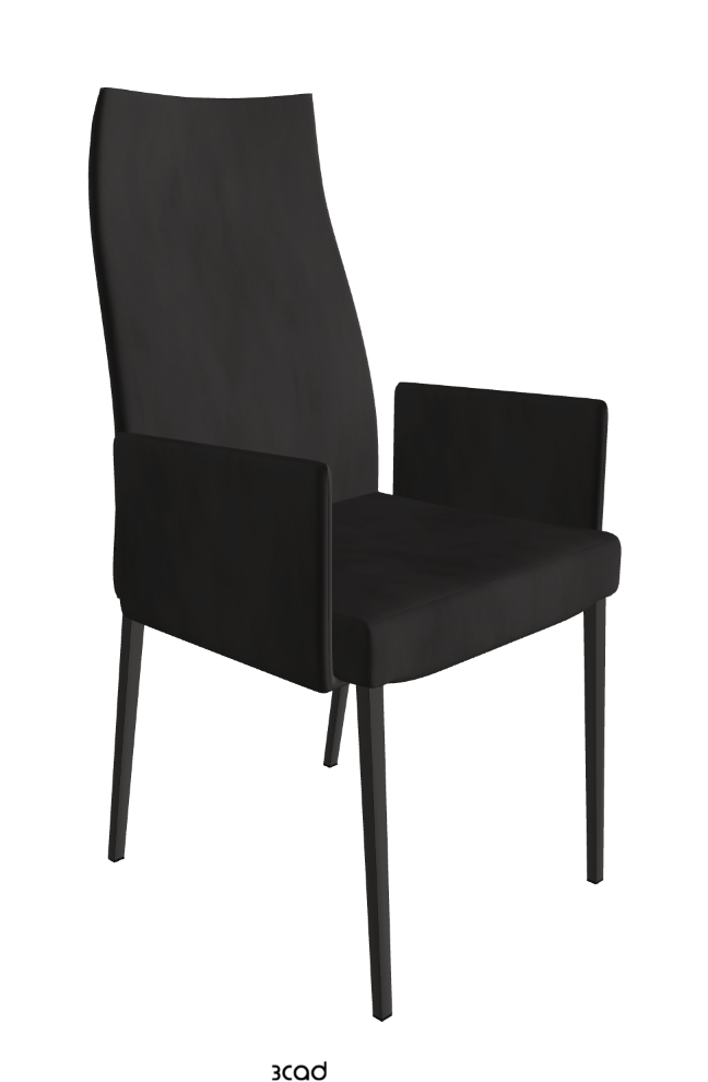 Anna High Back Dining Armchair_Matt Graphite_Micro Nubuk_Charcoal