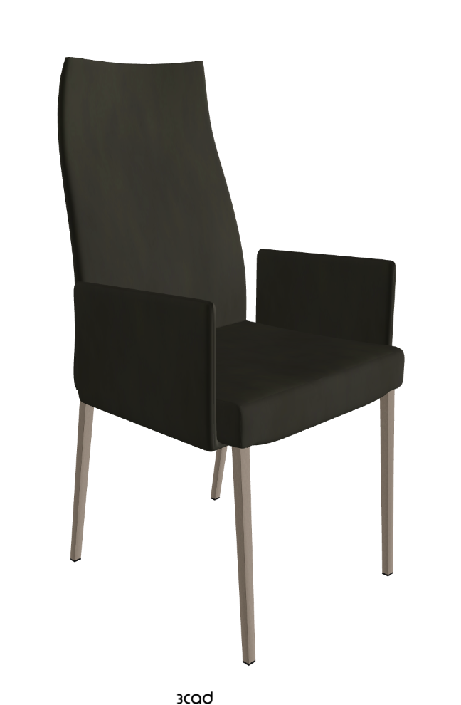 Anna High Back Dining Armchair_Titanium Embossed_Micro Nubuk_Musk