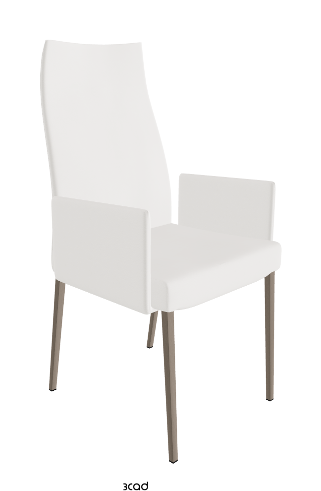 Cattelan Italia Anna High Back Dining Armchair Soft Leather