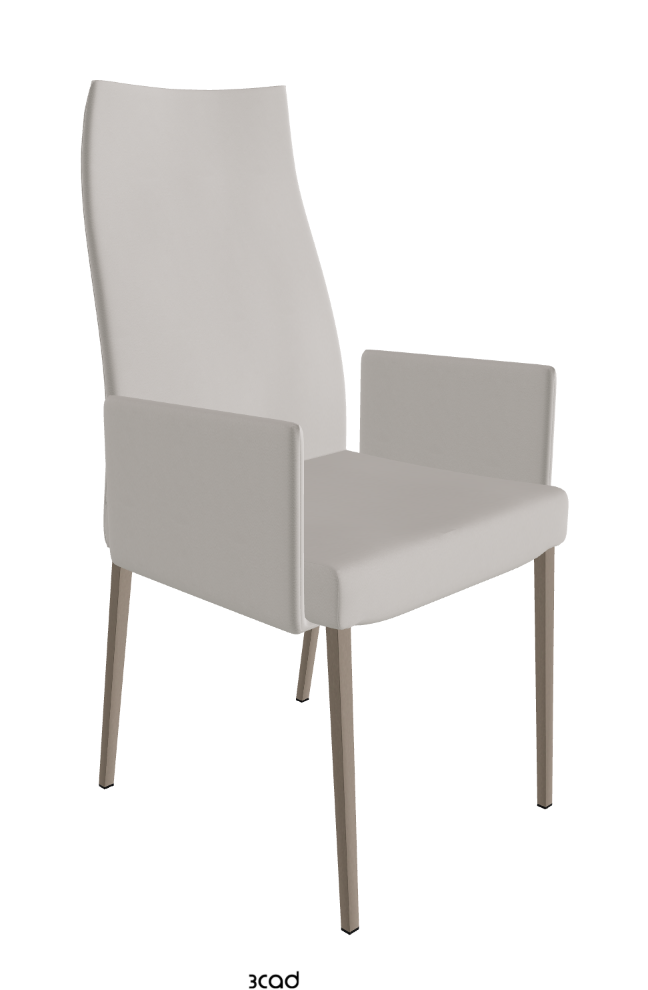 Cattelan Italia Anna High Back Dining Armchair Soft Leather