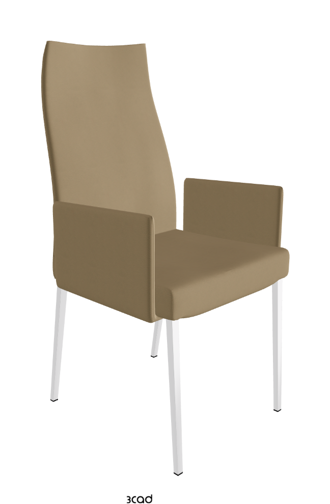 Cattelan Italia Anna High Back Dining Armchair Soft Leather