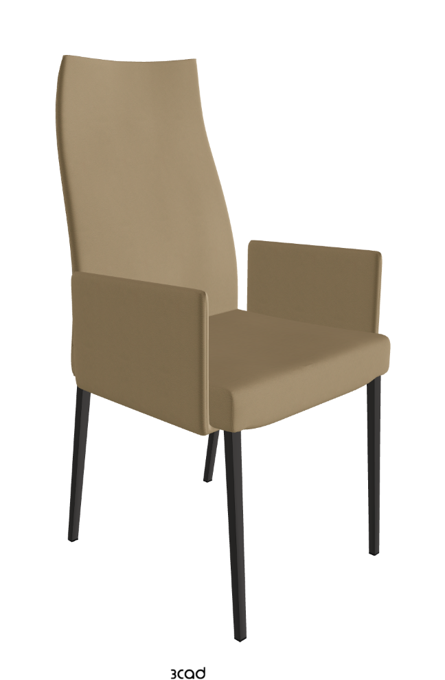 Cattelan Italia Anna High Back Dining Armchair Soft Leather