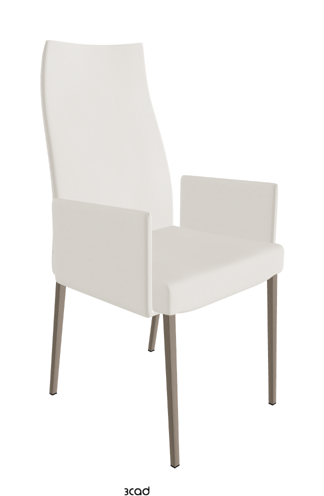 Cattelan Italia Anna High Back Dining Armchair Soft Leather