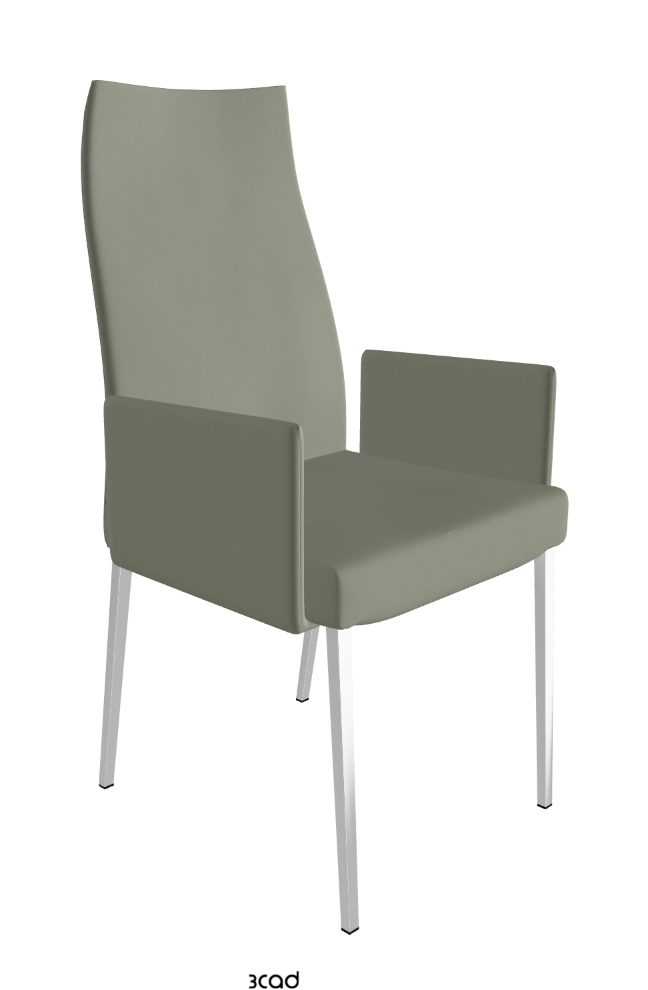 Cattelan Italia Anna High Back Dining Armchair Soft Leather