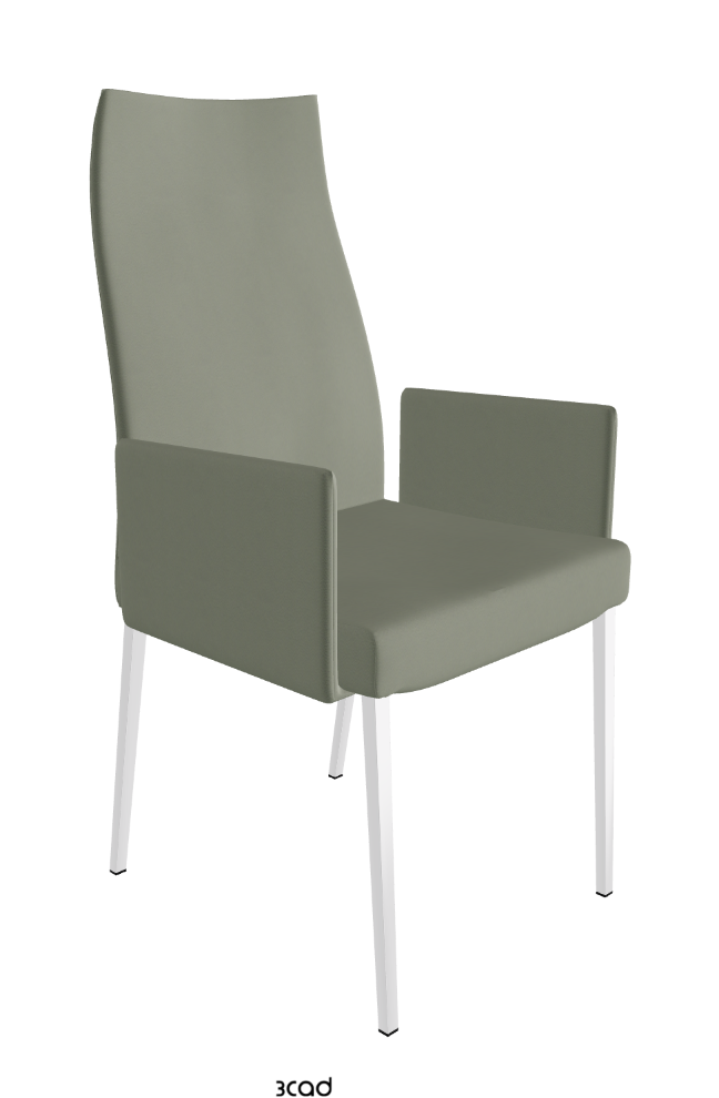 Cattelan Italia Anna High Back Dining Armchair Soft Leather