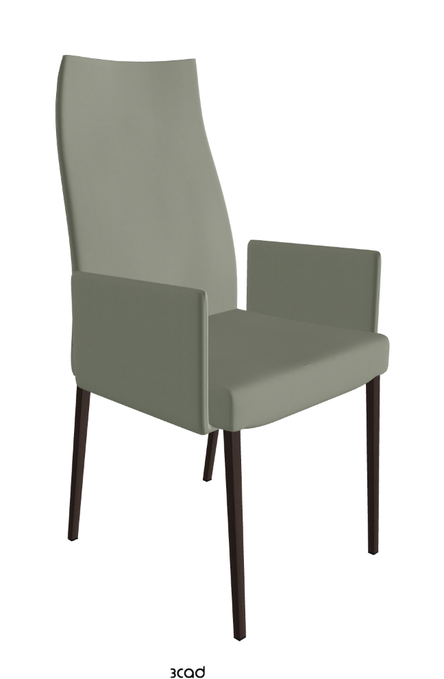 Cattelan Italia Anna High Back Dining Armchair Soft Leather