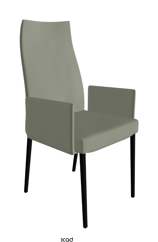 Cattelan Italia Anna High Back Dining Armchair Soft Leather