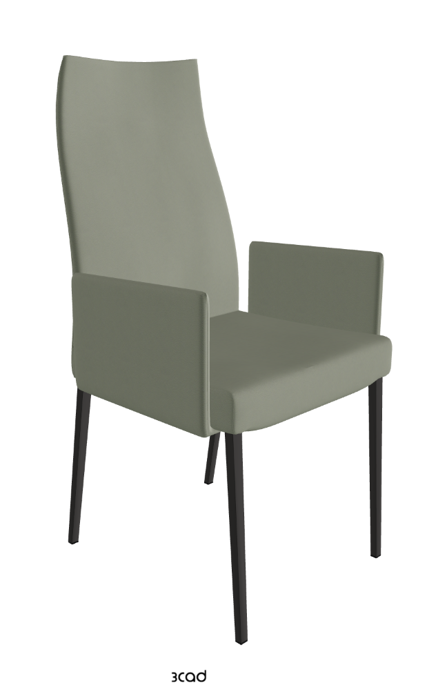Cattelan Italia Anna High Back Dining Armchair Soft Leather