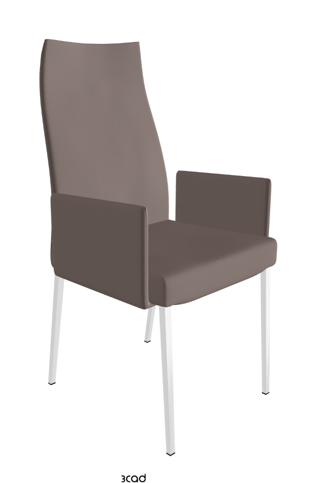 Cattelan Italia Anna High Back Dining Armchair Soft Leather