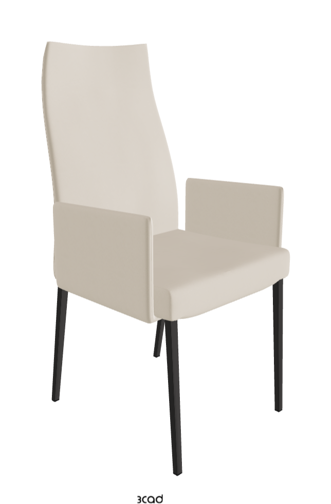 Cattelan Italia Anna High Back Dining Armchair Soft Leather