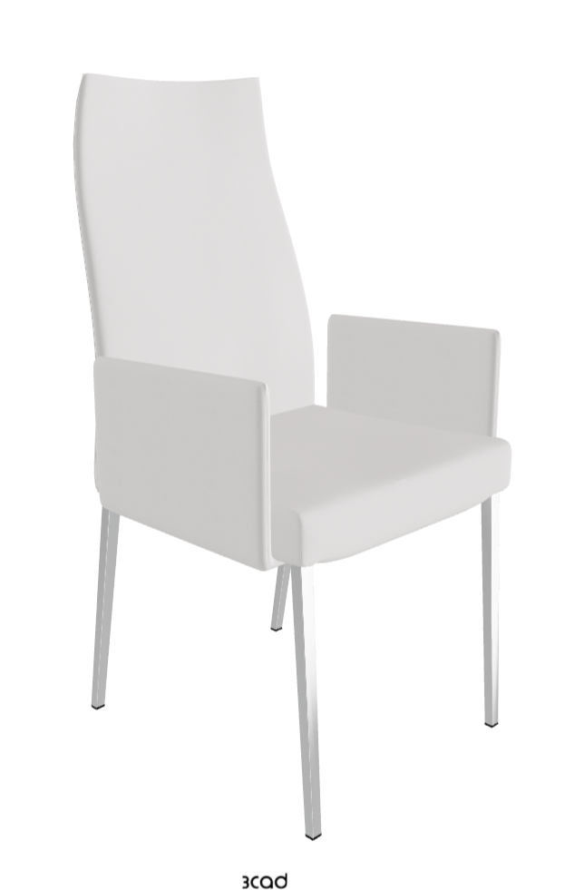Cattelan Italia Anna High Back Dining Armchair Soft Leather