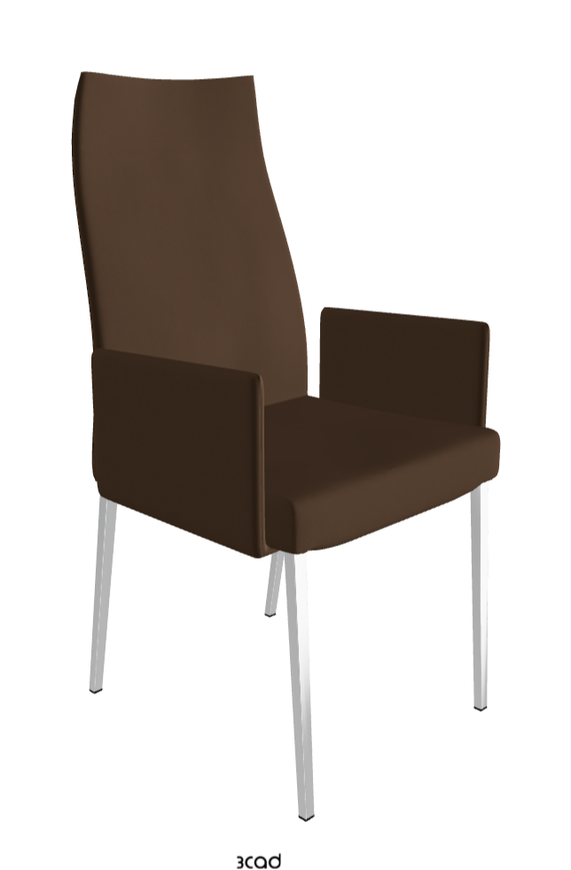Cattelan Italia Anna High Back Dining Armchair Soft Leather