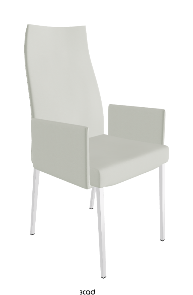 Cattelan Italia Anna High Back Dining Armchair Soft Leather