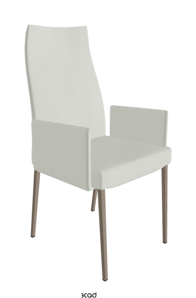Cattelan Italia Anna High Back Dining Armchair Soft Leather