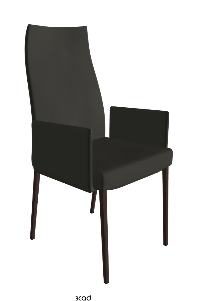 Anna High Back Dining Armchair_Bronze Embossed_Synthetic Leather_London