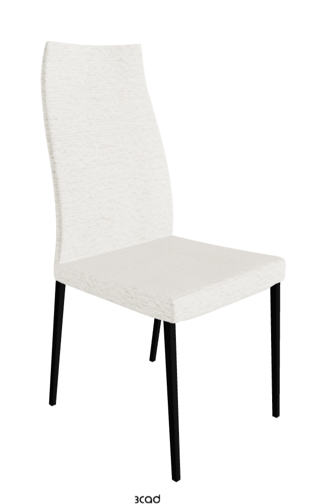 Anna High Back Dining Chair_Matt Black_Fabric_B240