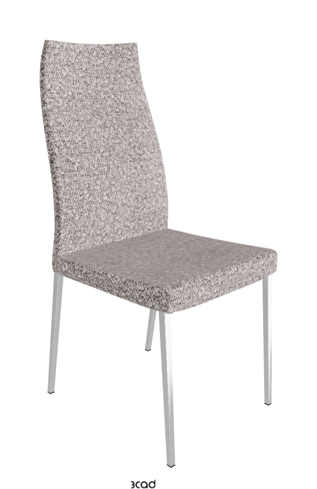 Anna High Back Dining Chair_Black Chrome_Fabric-_B243