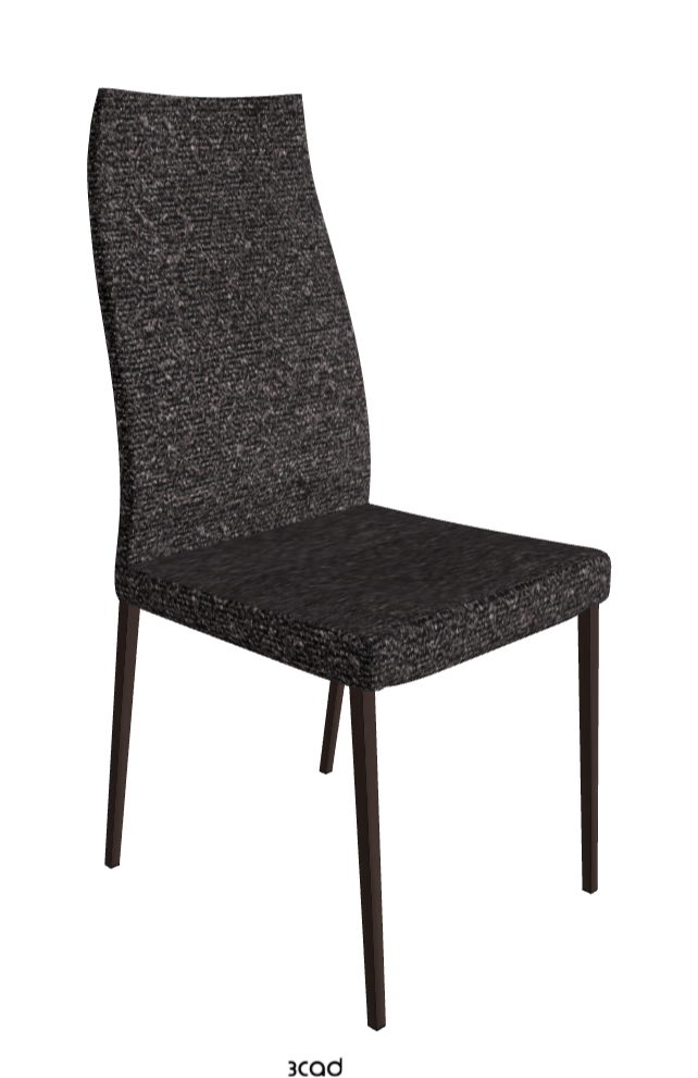 Anna High Back Dining Chair_Bronze Embossed_Fabric_B246