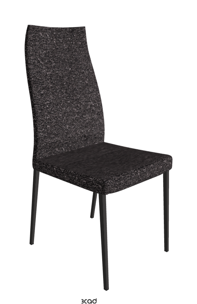 Anna High Back Dining Chair_Matt Graphite_Fabric_B246