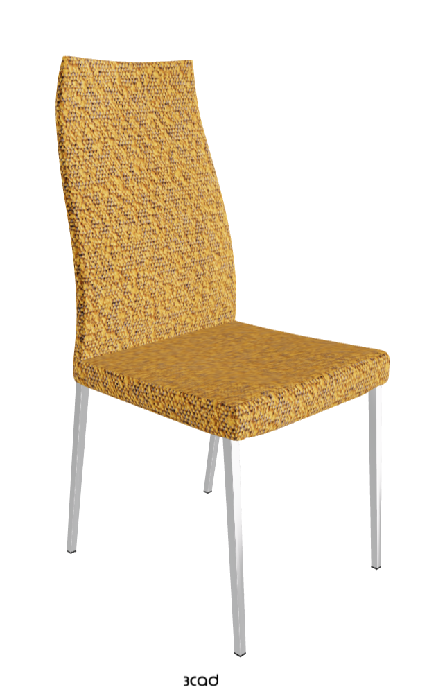 Anna High Back Dining Chair_Black Chrome_Fabric-_B247