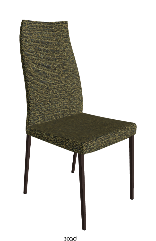 Anna High Back Dining Chair_Bronze Embossed_Fabric_B249