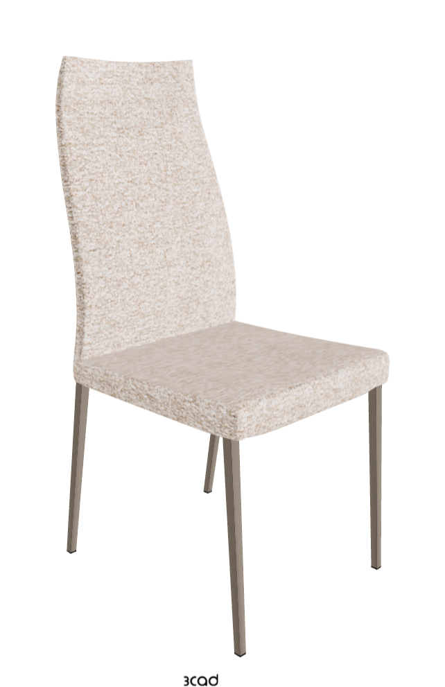 Anna High Back Dining Chair_Titanium Embossed_Fabric_B732