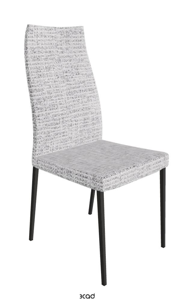 Anna High Back Dining Chair_Matt Graphite_Fabric_B811