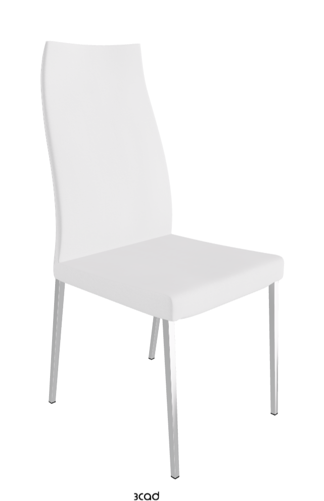 Anna High Back Dining Chair_Black Chrome_Fabric-_B920