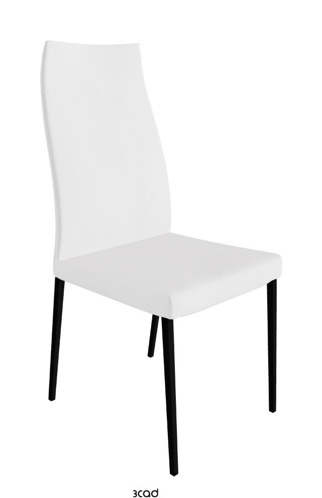 Anna High Back Dining Chair_Matt Black_Fabric_B920