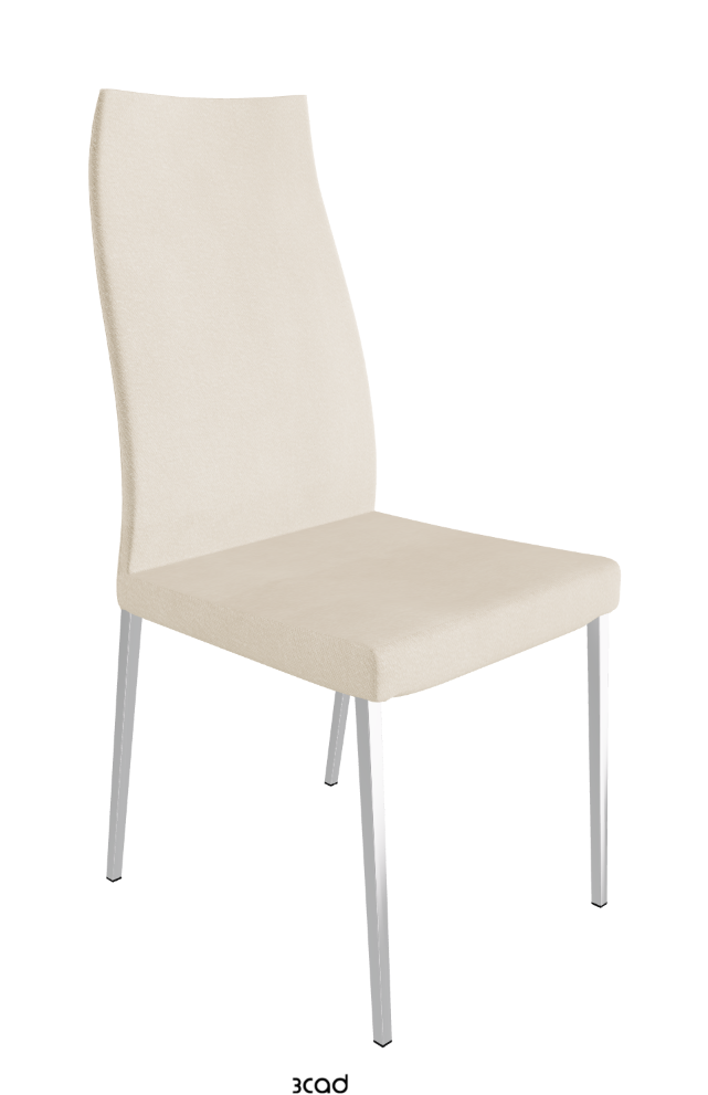 Anna High Back Dining Chair_Black Chrome_Fabric-_B922
