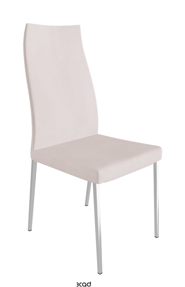 Anna High Back Dining Chair_Black Chrome_Fabric-_B923
