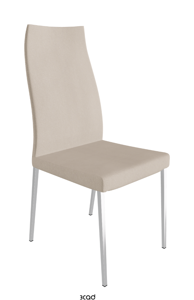 Anna High Back Dining Chair_Black Chrome_Fabric-_B926
